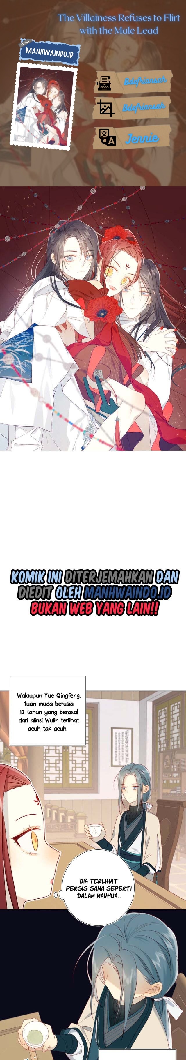 The Villainess Refuses to Flirt with the Male Lead Chapter 06 Gambar 1