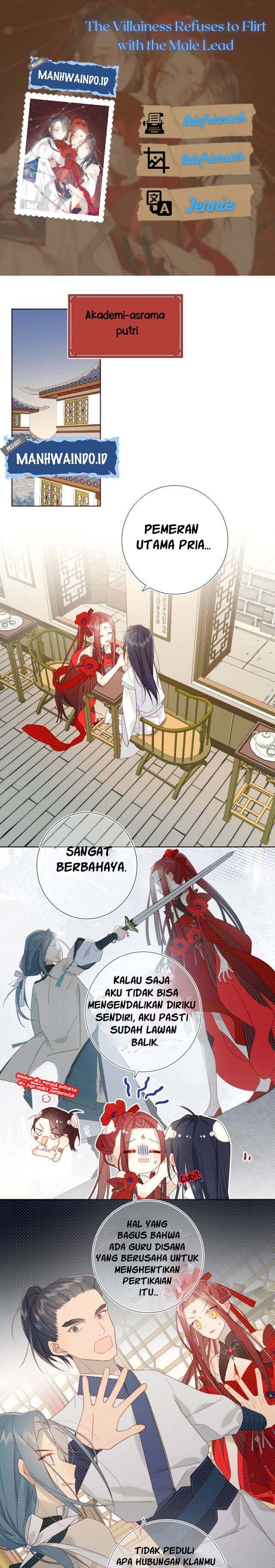 The Villainess Refuses to Flirt with the Male Lead Chapter 07 Gambar 1