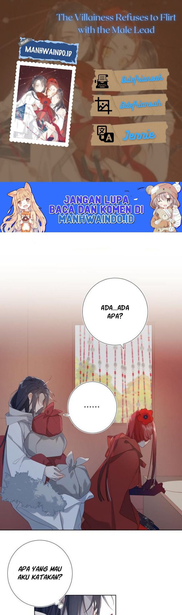 The Villainess Refuses to Flirt with the Male Lead Chapter 40 Gambar 1