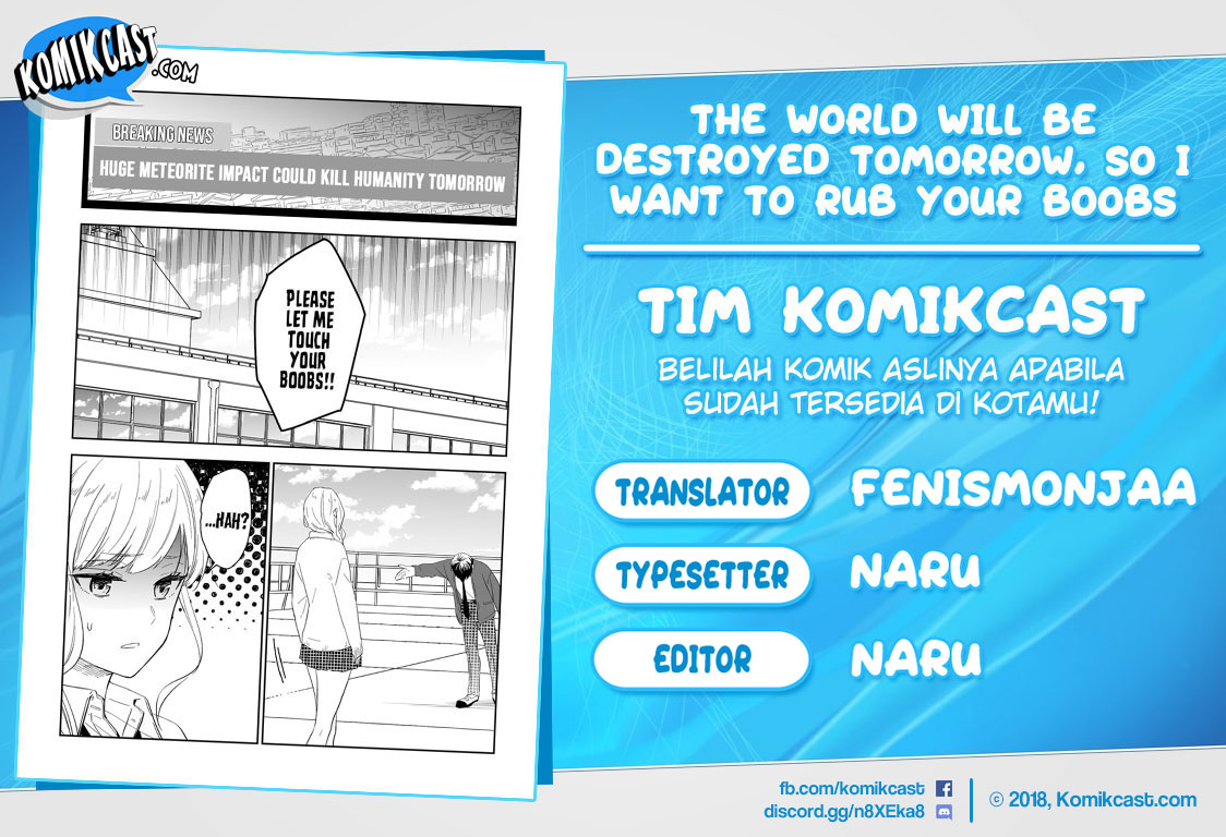 The World Will Be Destroyed Tomorrow, so I Want to Rub Your Boobs Chapter 09 Gambar 1