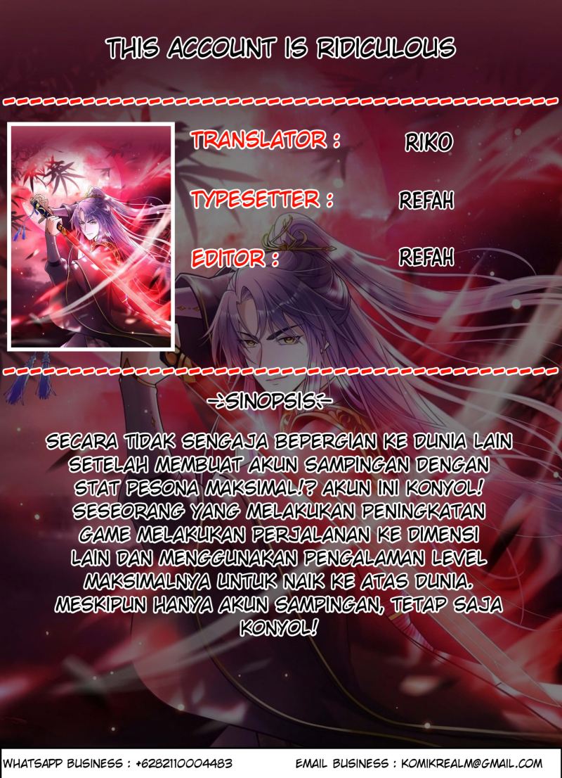 This Account is Ridiculous Chapter 01 Gambar 1