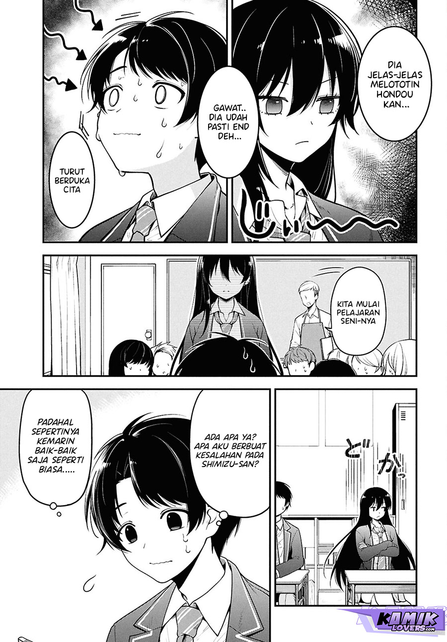 Tonari no Seki no Yankee Shimizu-san ga Kami o Kuroku Sometekita Chapter 01 Gambar 14