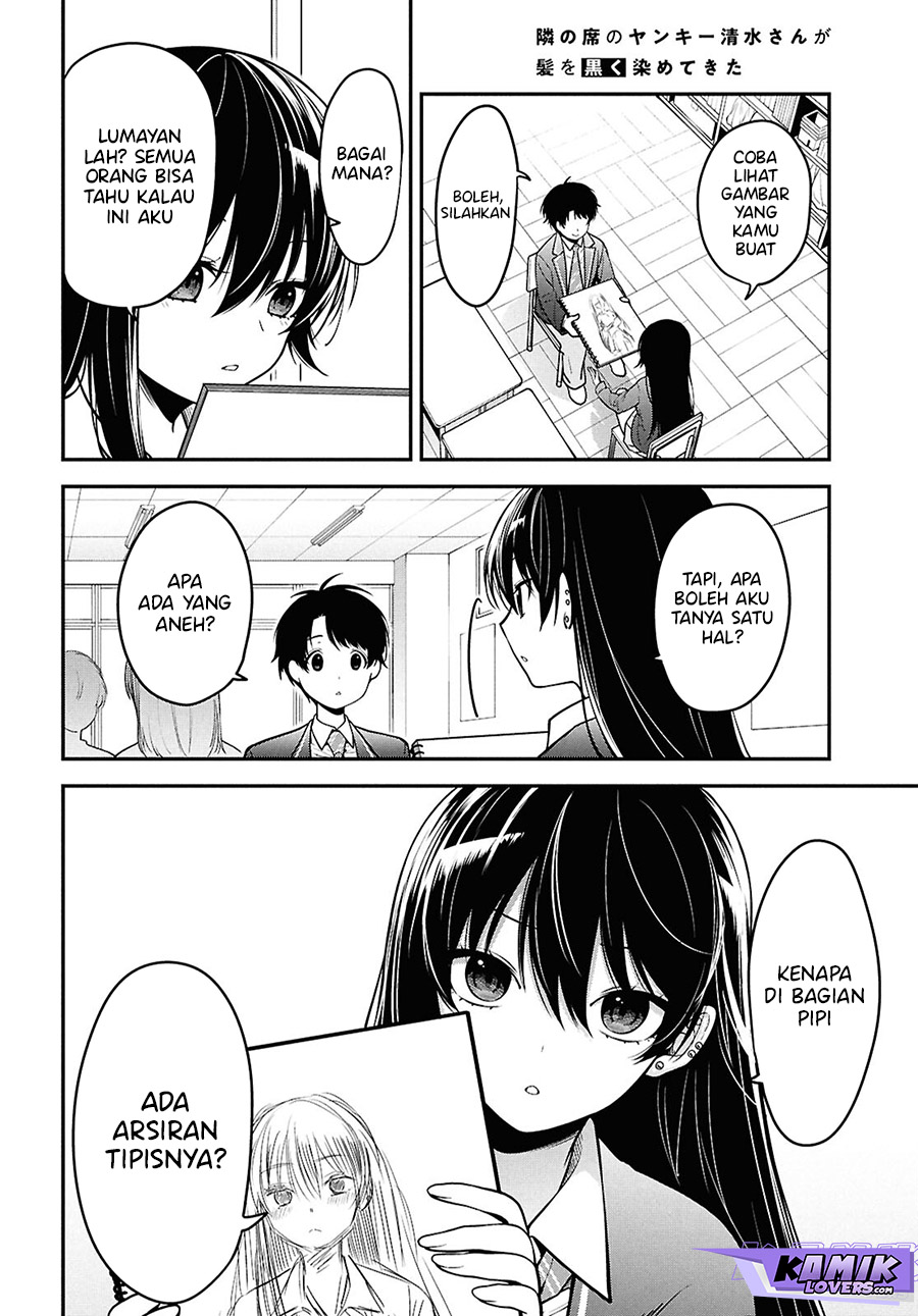 Tonari no Seki no Yankee Shimizu-san ga Kami o Kuroku Sometekita Chapter 01 Gambar 32