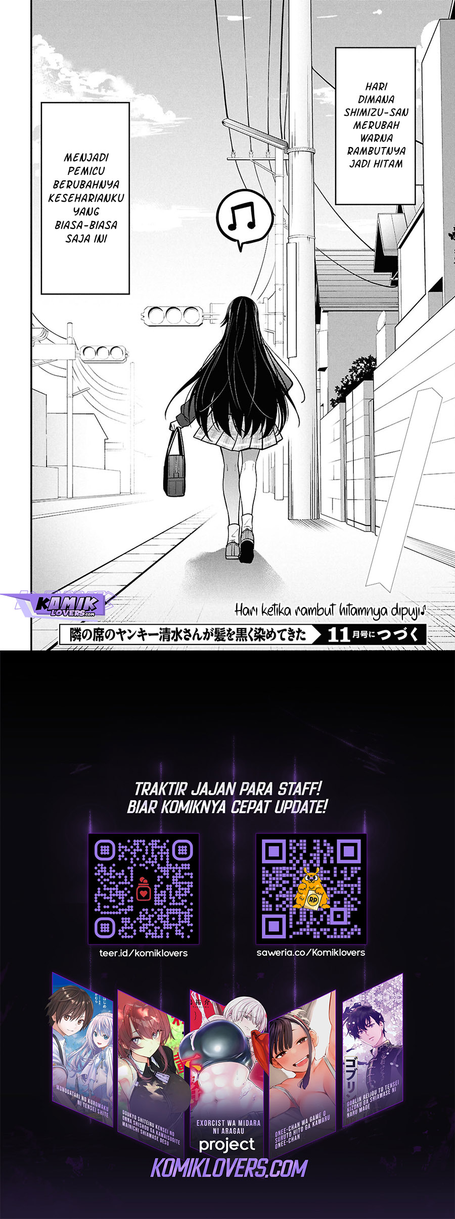 Tonari no Seki no Yankee Shimizu-san ga Kami o Kuroku Sometekita Chapter 01 Gambar 36