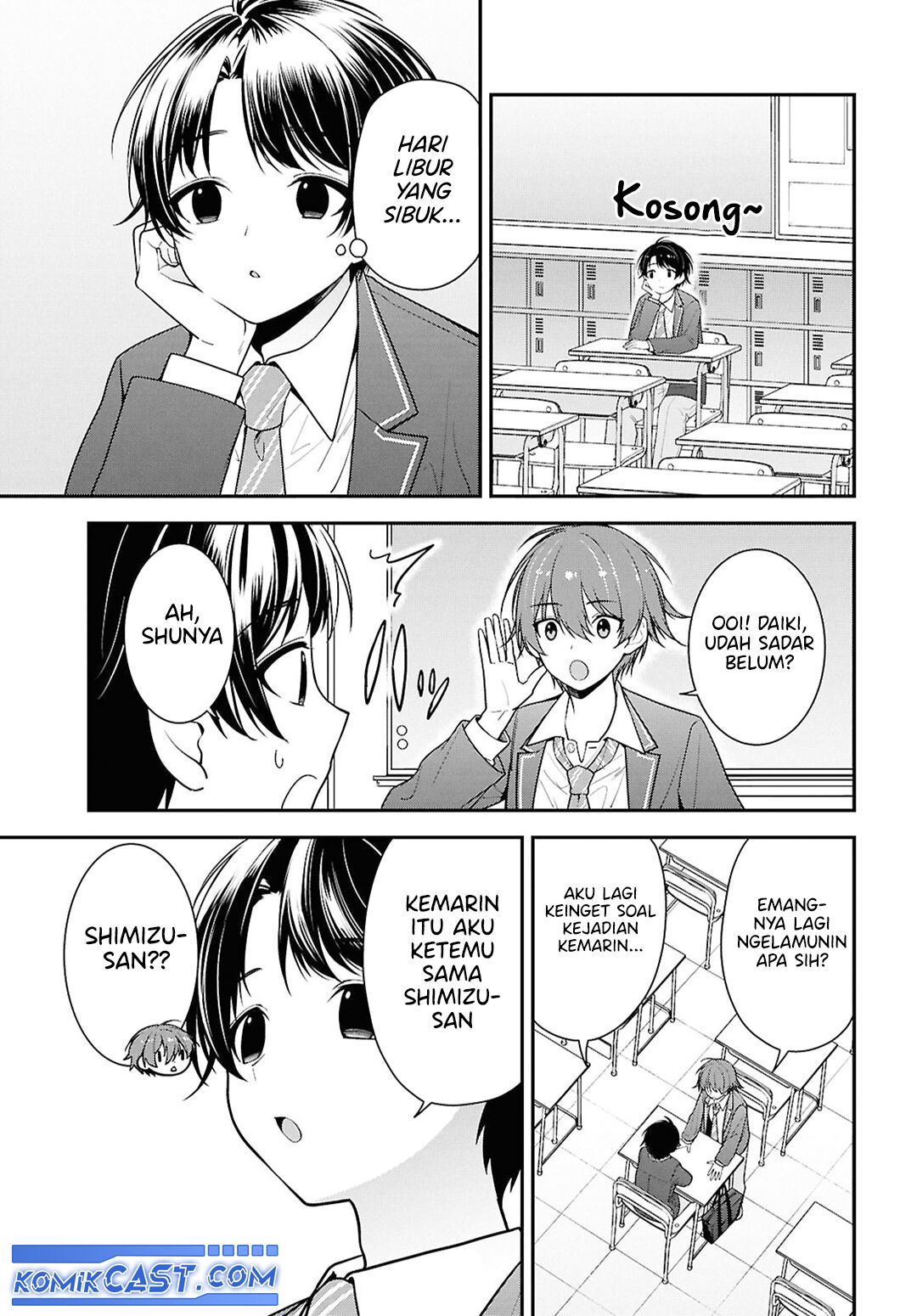 Tonari no Seki no Yankee Shimizu-san ga Kami o Kuroku Sometekita Chapter 09 Gambar 6