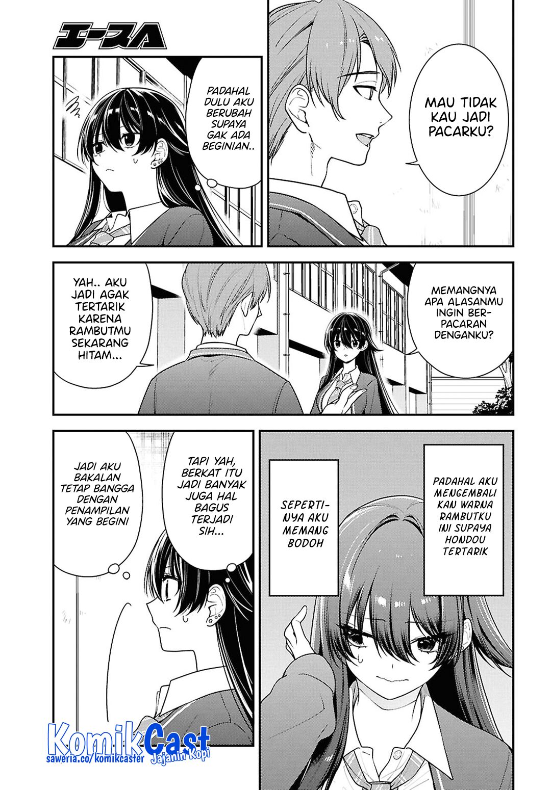 Tonari no Seki no Yankee Shimizu-san ga Kami o Kuroku Sometekita Chapter 09 Gambar 12