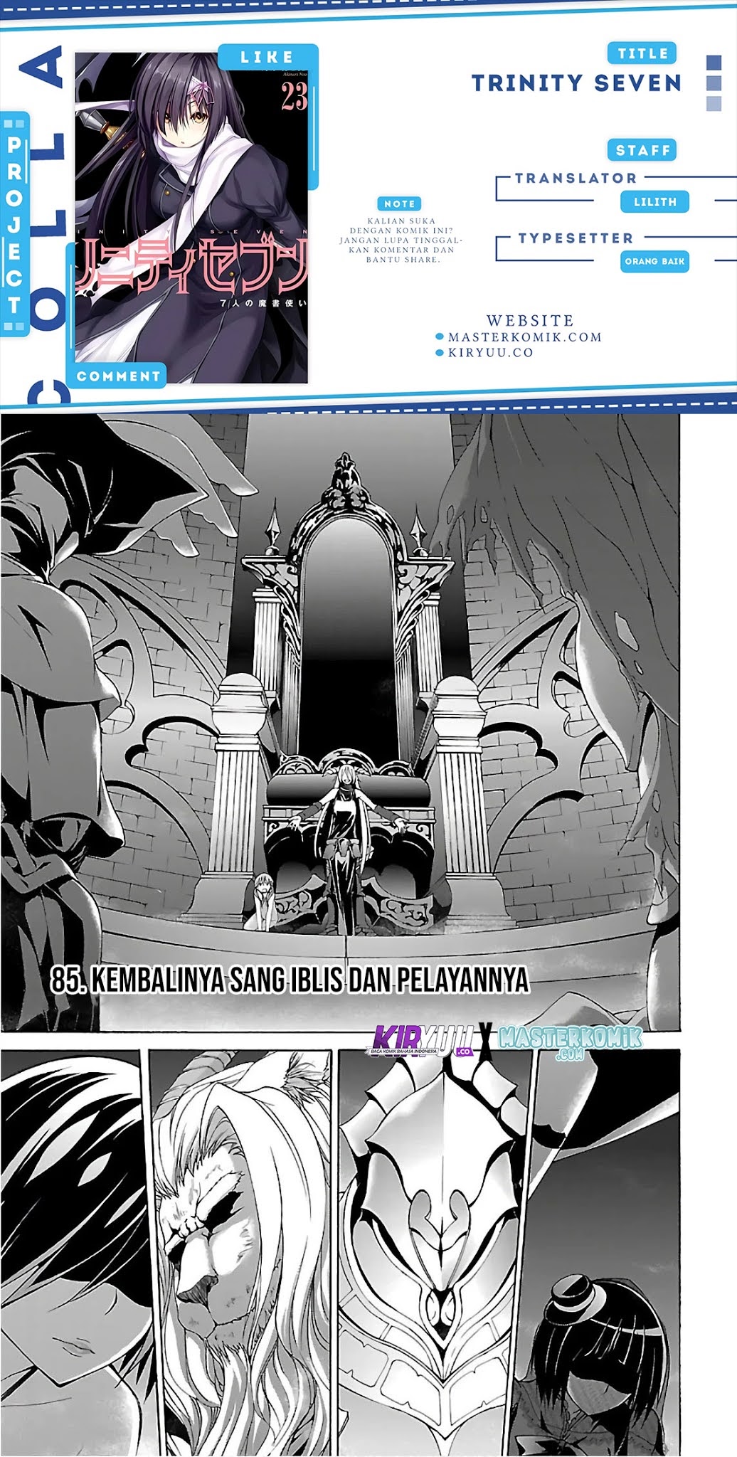 Trinity Seven Chapter 85 Gambar 1