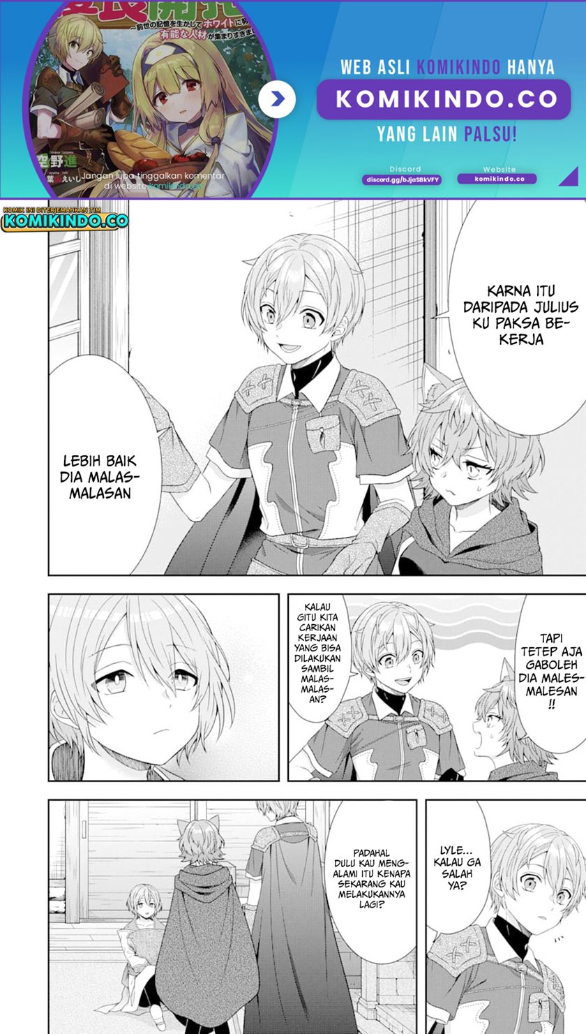 Tensei Ryoushu no Yuuryou Kaitaku: Zensei no Kioku o Ikashite White ni Tsutometara, Yuunou na Jinzai ga Atsumari Sugimashita Chapter 04.2 Gambar 2