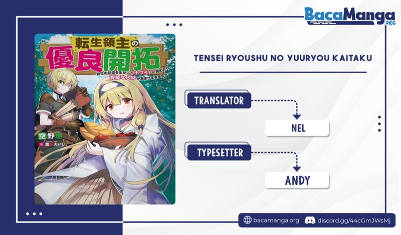 Tensei Ryoushu no Yuuryou Kaitaku: Zensei no Kioku o Ikashite White ni Tsutometara, Yuunou na Jinzai ga Atsumari Sugimashita Chapter 06.1 Gambar 1