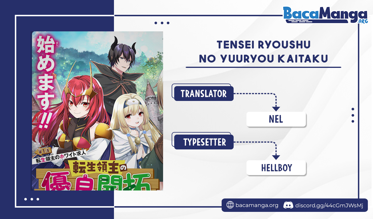 Tensei Ryoushu no Yuuryou Kaitaku: Zensei no Kioku o Ikashite White ni Tsutometara, Yuunou na Jinzai ga Atsumari Sugimashita Chapter 18.2 Gambar 1