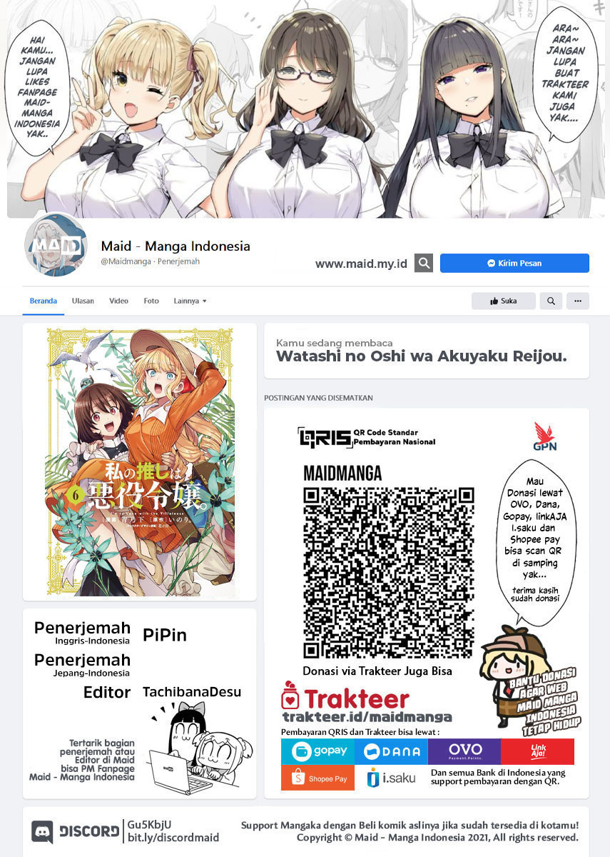Watashi no Oshi wa Akuyaku Reijou. Chapter 39 Gambar 2