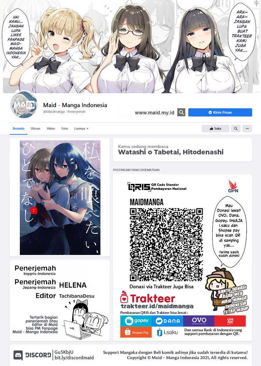 Watashi o Tabetai, Hitodenashi Chapter 38 Gambar 2