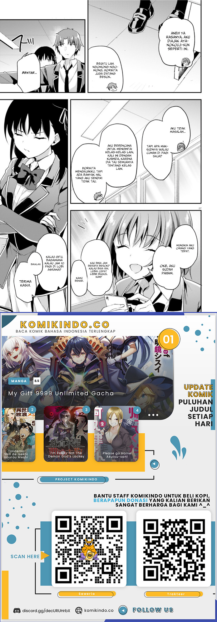 Youkoso Jitsuryoku Shijou Shugi no Kyoushitsu e Chapter 60 Gambar 27